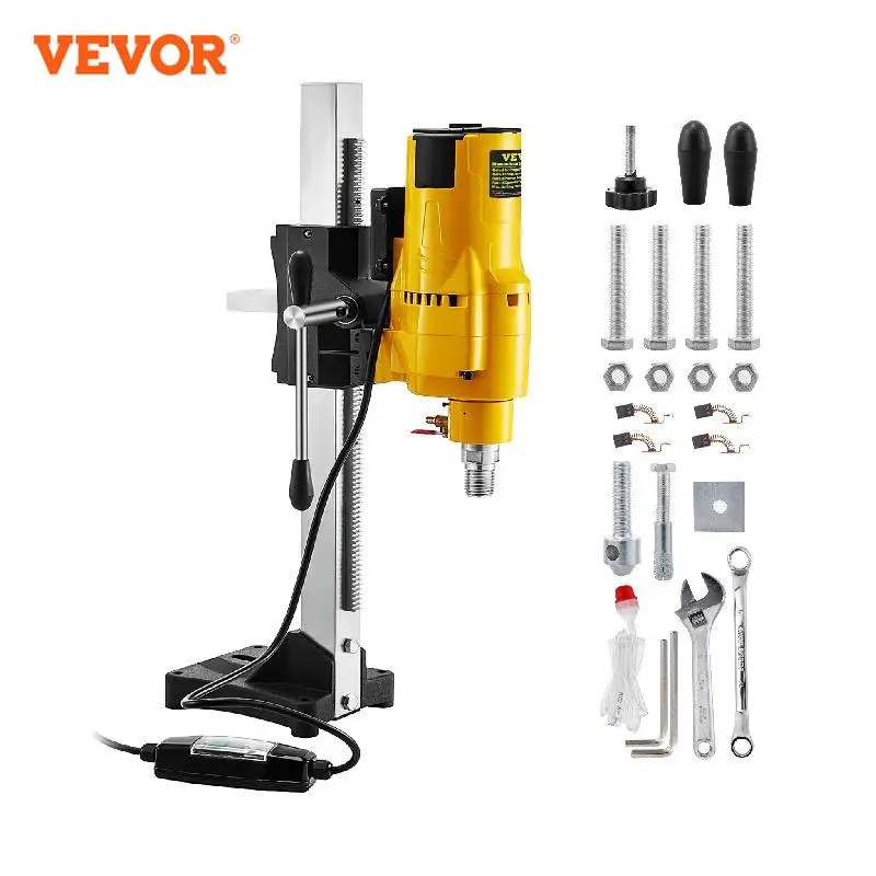 

VEVOR Vertical Diamond Core Drill Stand 205mm 255mm Heavy Duty Engineering Bench Wet/Dry Concrete Drilling Machine 3980W 4450W