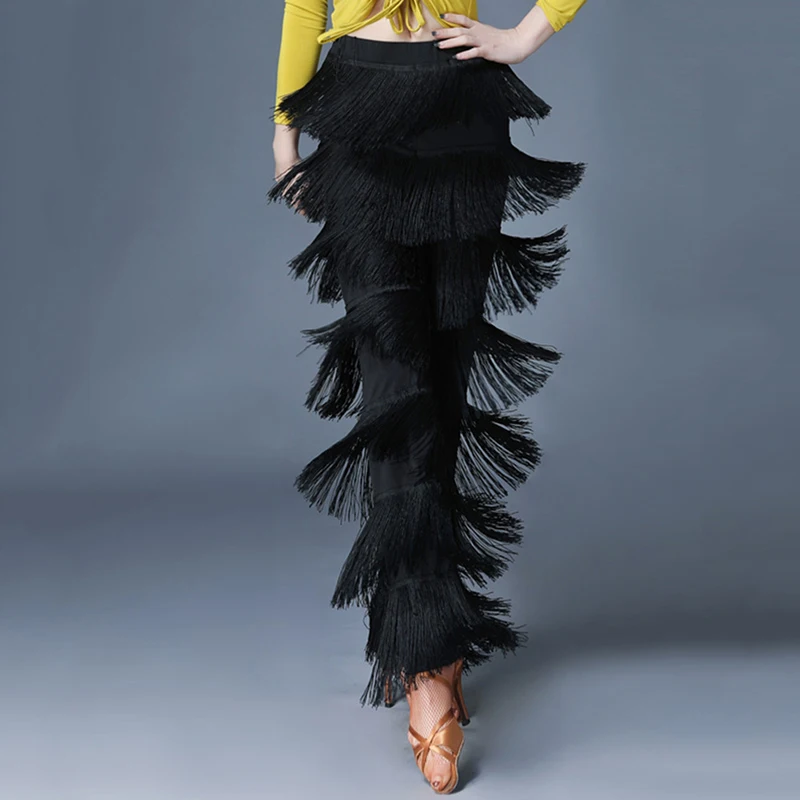 Женские длинные брюки для латиноамериканских танцев самбы Танго чача костюм