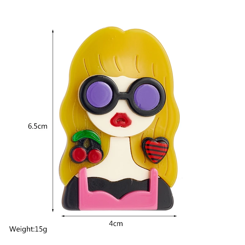 YAOLOGE Акриловые мультяшные броши