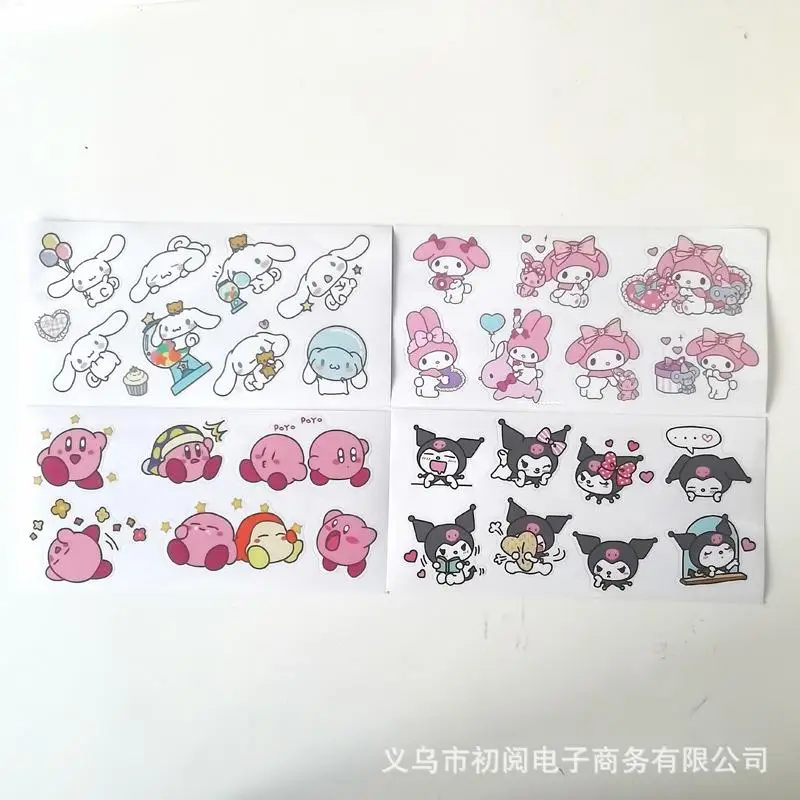 

Sanrioed Мультяшные наклейки s Kuromi Cinnamoroll My Melody Kirby для ноутбука телефона холодильника скрапбукинга наклейки водостойкие Граффити стикер