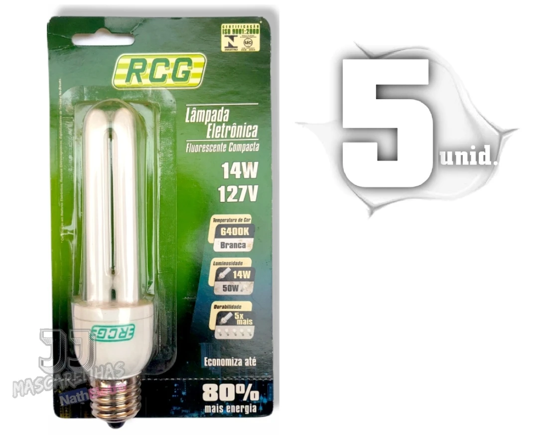 

Fluorescent Lamp Rcg White Light New 127V 14W 6400K 05un