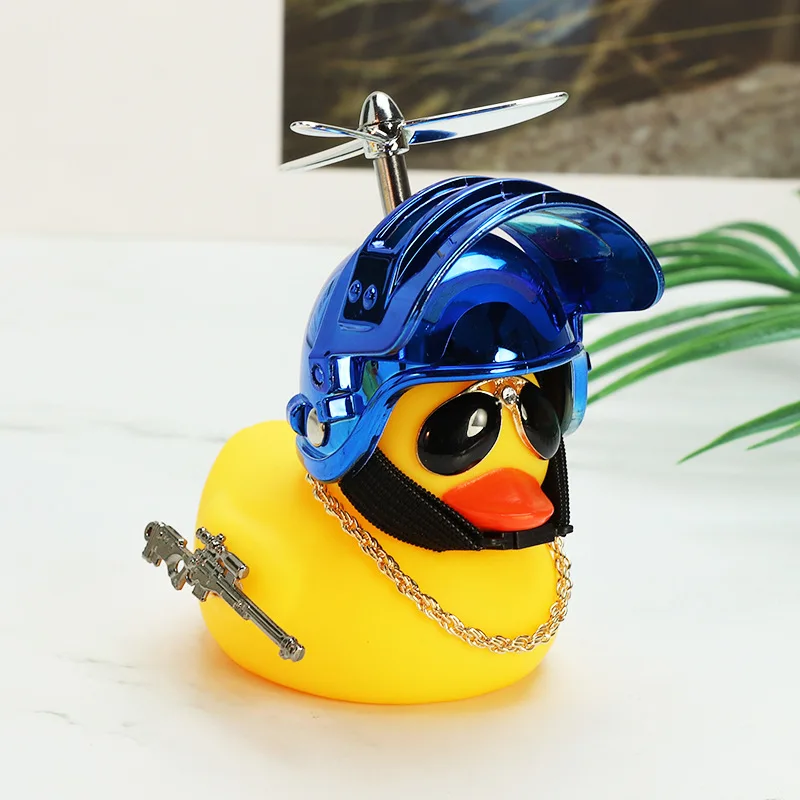 

Bicycle Bell Ring Funny Duckling With Helmet Accessories Warning Flash Light With Strap Outdoor Ring Light Bike Accessories