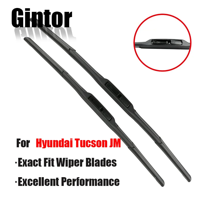 

Gintor AUTO Car Wiper LHD Front Wiper Blades For Hyundai Tucson JM 2004 - 2009 Windshield Windscreen Front Window 24"+16"