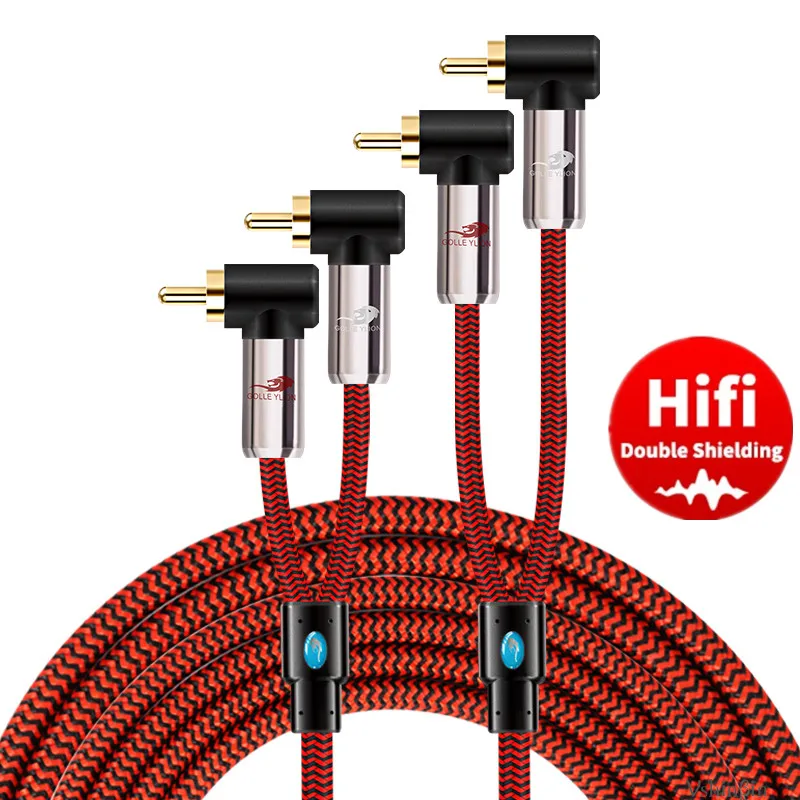 Hi-Fi аудиокабель 2 RCA на разъема усилитель для телефона DVD телевизора CD Soundbox стерео