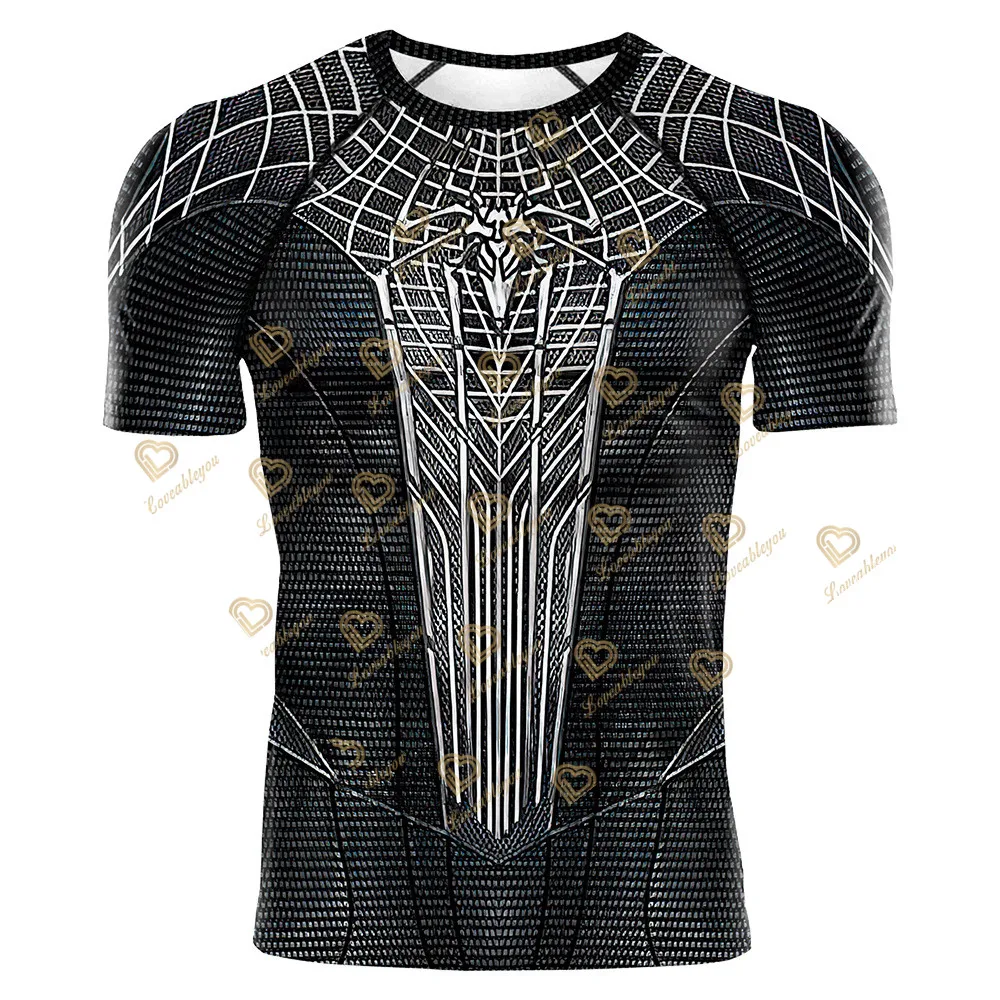 Superhero T Shirt Running Training Compression Shirt Spiderman T-shirt 3d Pattern Print Fitness Funny T Shirts Fitness Clothing