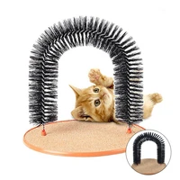 free catnip scratcher grooming cat massager scratching arch bristles kitten