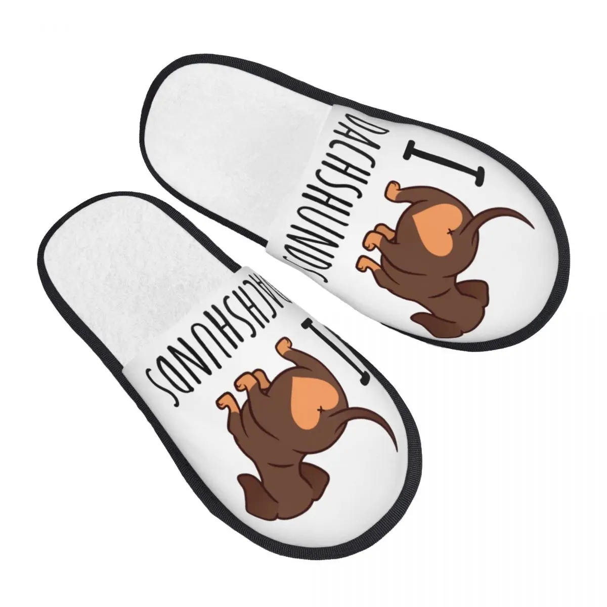 

I Love Dachshunds, удобные тапочки с пенным наполнителем с эффектом памяти, женская обувь для дома