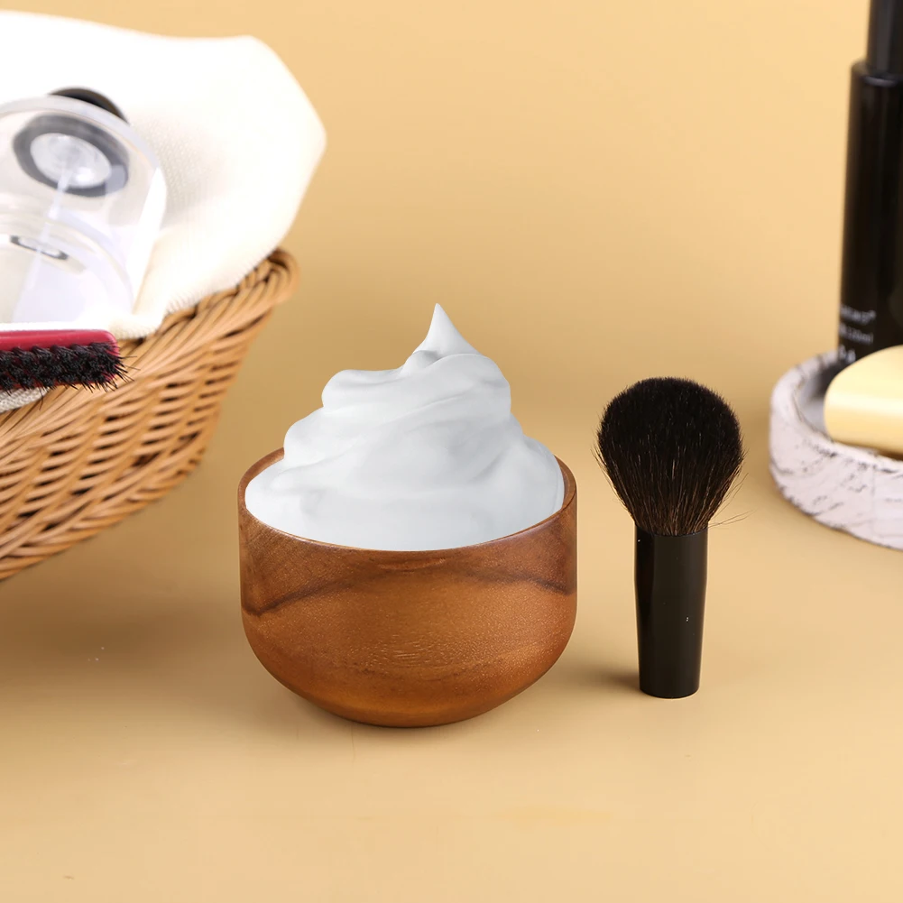 Деревянная чаша для бритья мыльница широкий рот деревянная крема кружка чашка