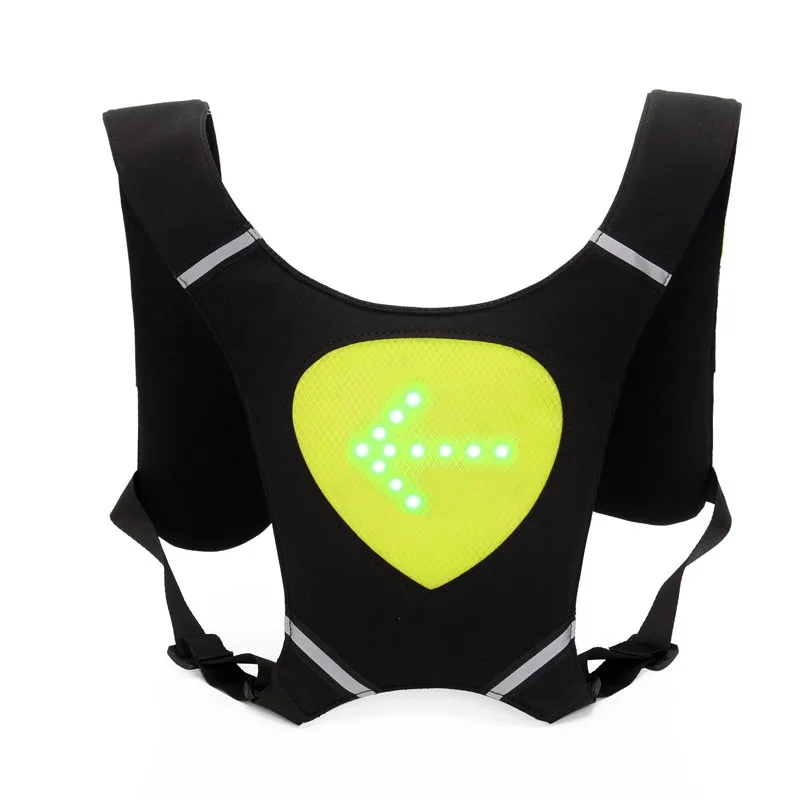 

LED Turn Signal Safety Vest with Direction Indicator, USB Charging & Adjustable Vest Guiding Light for Night Running