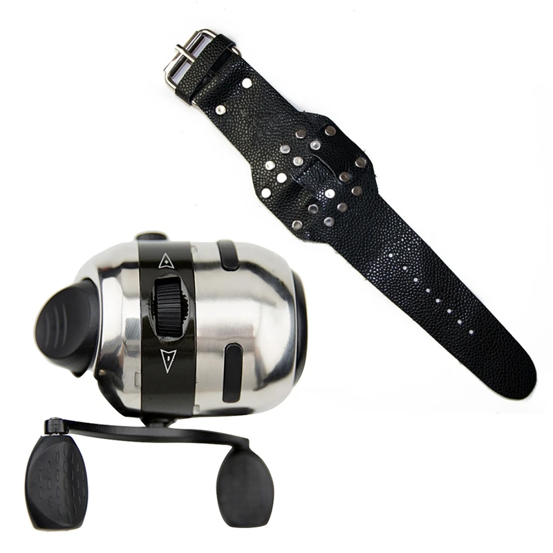 

New Hot 1 Pcs Wristband Without Reel & 1 Pcs Spincast Reel Wheel Catapult Hunting Fishing Reel