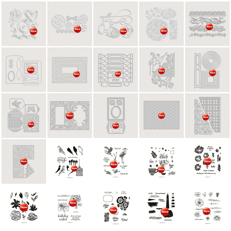 

Latest 2022 Catalog Cutting Dies and Clear Stamp Scrapbooking For Paper Making Animals Panda Embossing Frame Card Craft