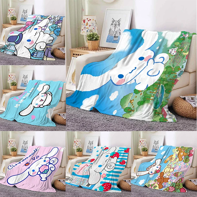 

Фланелевое Одеяло Sanrio Cinnamoroll 75-230 см, детское одеяло с кондиционированием воздуха, одеяло для домашних животных, одеяло для дочери, девушки
