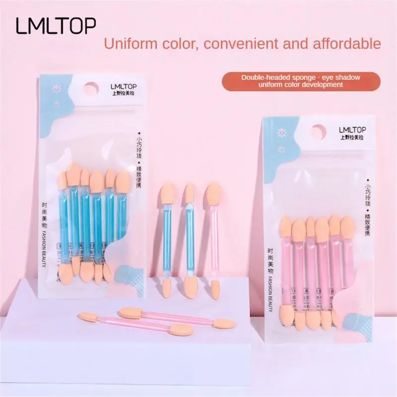 

LMLTOP Double-head Design Sponge Eyeshadow Stick Disposable Mini Portable Eye Shadow Applicator Eyes Makeup Tools Brush