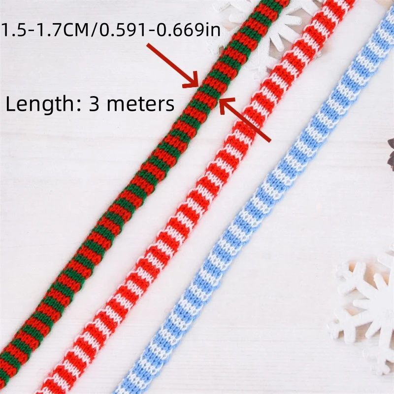 MintHome Новые рождественские ленты Вязание Вовняная нить Лента Рождественский