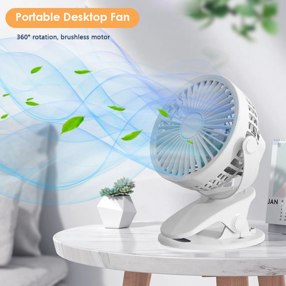 

USB Mini Wind Power Clip-On Fan Portable Office Household Travel Student Summer Cooler Air Small Desktop Cooling Fans