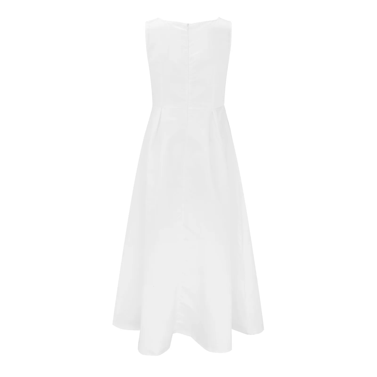 

Women Sleeveless Deep V Neck Loose Plain Long Maxi Casual Dress