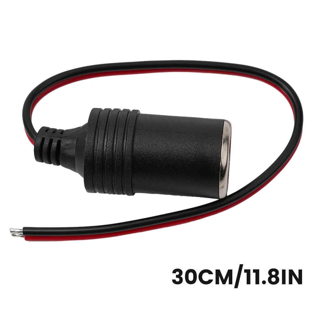 

Brand New Socket Plug Part Car Connector Lighter Female Socket Outlet Cable Practical 10A 12-24V 30CM Accessories