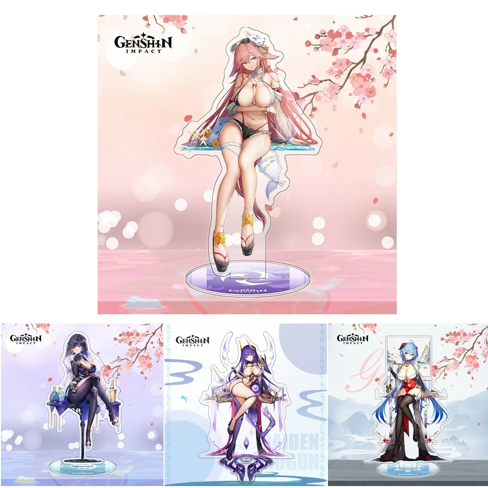 

Game Genshin Imapct Role Account Anime Cosplay Acrylic Statue Yae Miko Raiden Shogun Sexy Figuer Cyno Ayato Halloween Ornaments