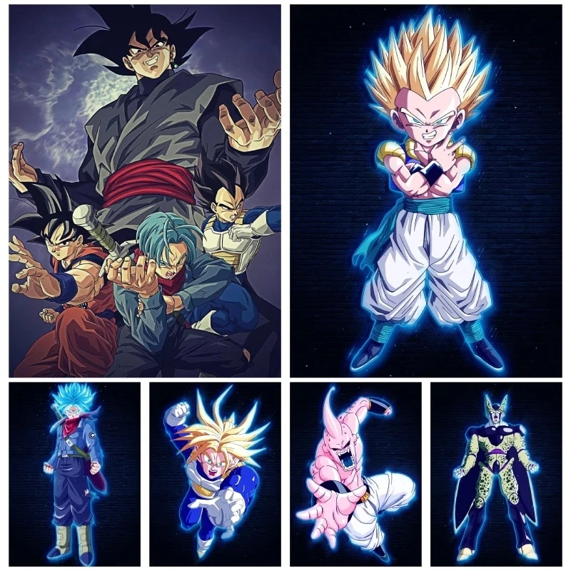 

Dragon Ball Art Poster Kakarotto Canvas Painting Cell HD Print Majin Buu Wall Home Japanese Cartoon Cudros Mural Bedroom Decor