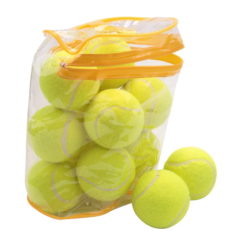 

Tennis Balls 12 Pack Durable Pressurized Tennis Ball Training Tennis Ball High Bounce Practice Tennis Ball For Beginners