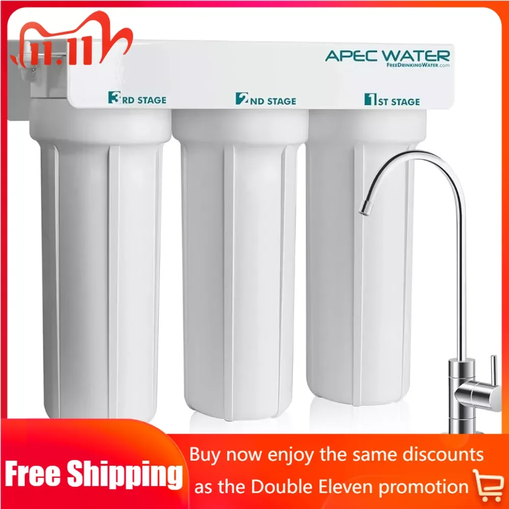 

Система очистки воды, трехступенчатый фильтр для воды под раковиной, белый очиститель питьевой воды, очиститель для дома