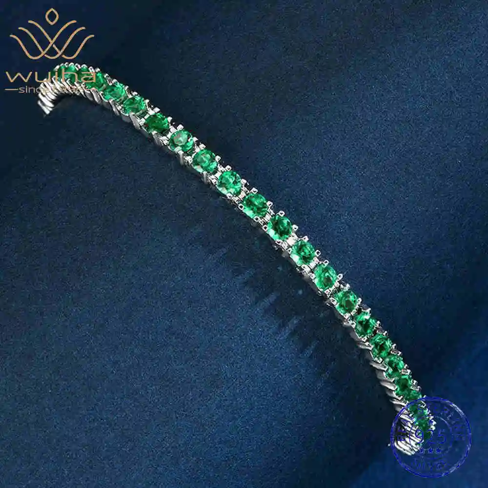 WUIHA стерлингового серебра 925 пробы 2 5 мм лабораторный сапфир изумруд рубин