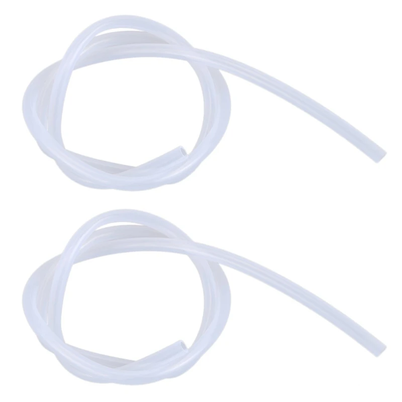 

2 Roll 6mm x 8mm Silicone Food Grade Water Air Tube Hose 1 Meter