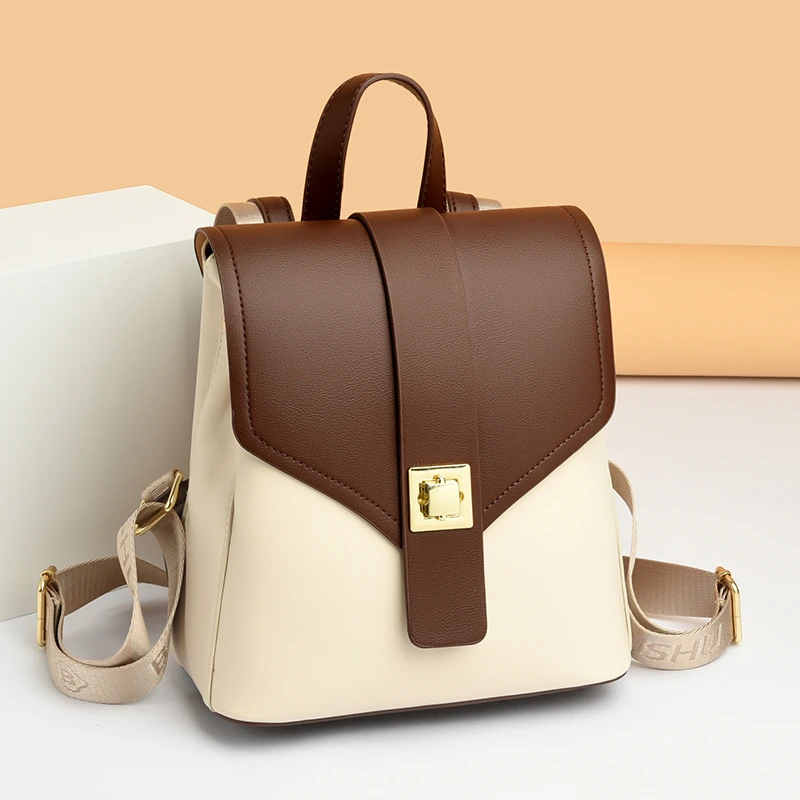 Школьный ранец из искусственной кожи для девочек вместительный дизайнерский