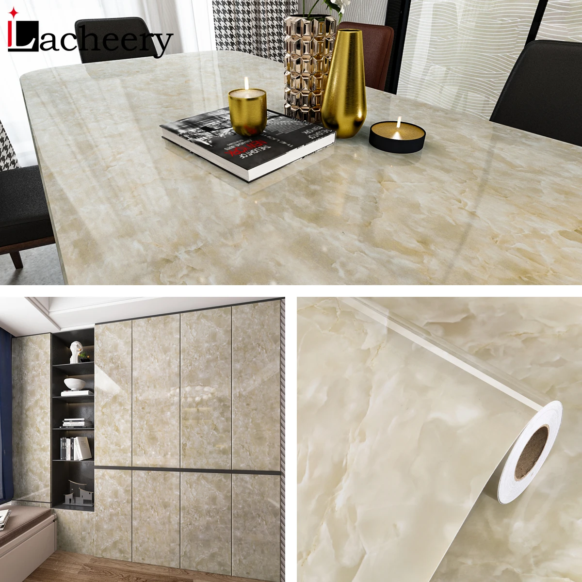 

Самоклеящаяся мраморная пленка, самоклеящиеся водонепроницаемые обои для ванной, кухни, шкафа, столешницы, настенные наклейки, домашний де...