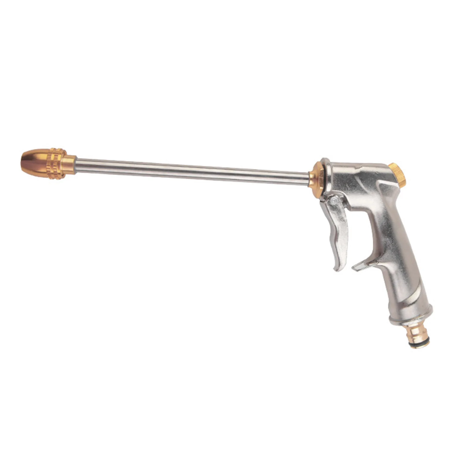 

Garden Watering Spray Gun Household High Pressure Sprinkler Foam Car Wash Water Jet Gun Garden Tools Silver Long Rod Water Gun