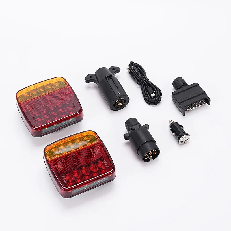 

Magnetic Wireless LED Truck Tail Light Trailer Rear Taillight Signal Warning Brake Light Lamp For Caravan RV Camper Lorry Truck