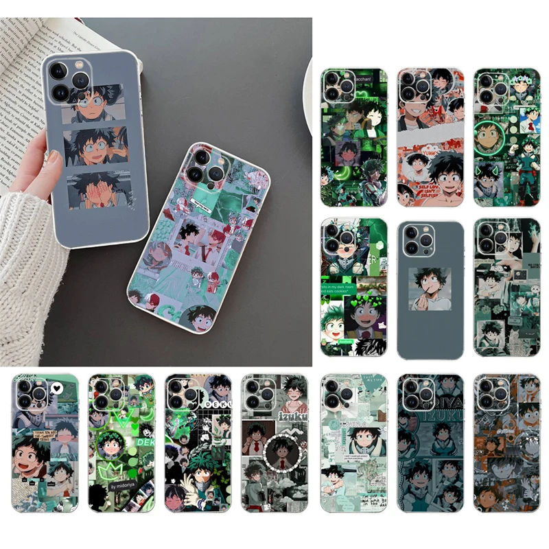 

Phone Case For iphone 14 13 12 11 Pro Max XS Max XR X 12mini 14 Plus SE Midoriya izuku My Hero Academia Case Funda Capa Cell