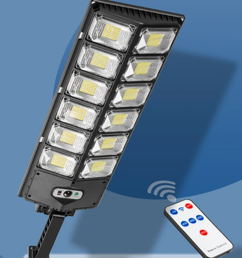 2022 Новый 15000LM 8000W 504LED уличный фонарь на солнечной батарее двухрядный сасветильник