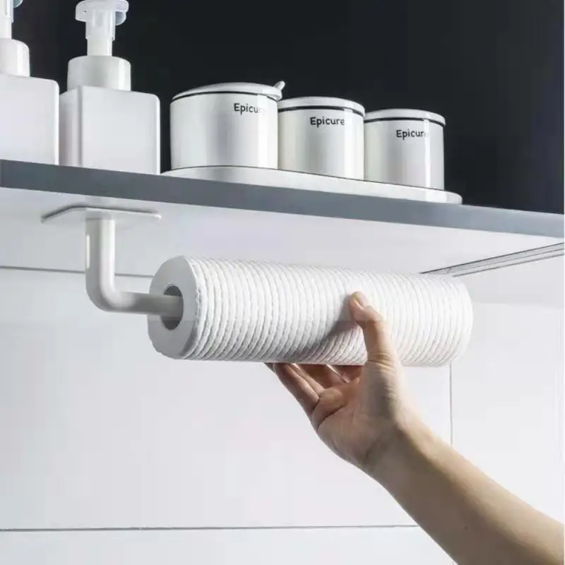Storage Hook Toilet Paper Holder Towel Rack Stand Storage Rack Shelf Tissue Holder Bathroom Organizer