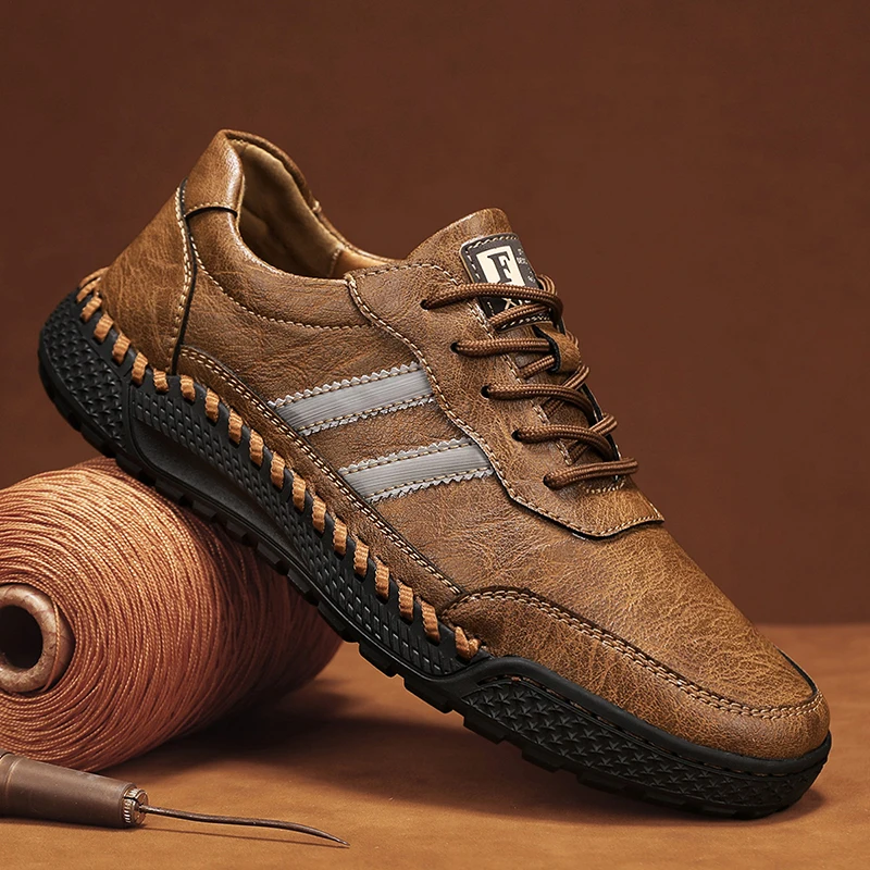 Модная брендовая мужская обувь летние и осенние дышащие спортивные черные