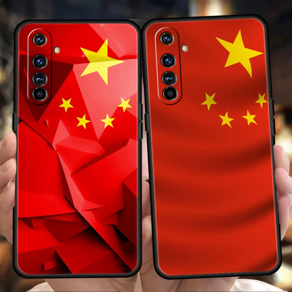 

Chinese National Flag Phoen Case Cover For Realme 8i 9i 9 8 7 6 Pro C25 C21 C11 C3 GT2 Pro Plus 5G Silicone Shockproof Shell TPU