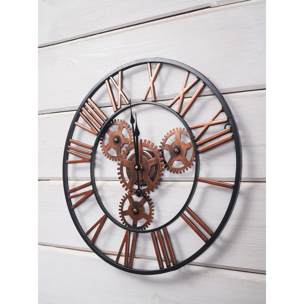 Интерьерные настенные часы золотые |