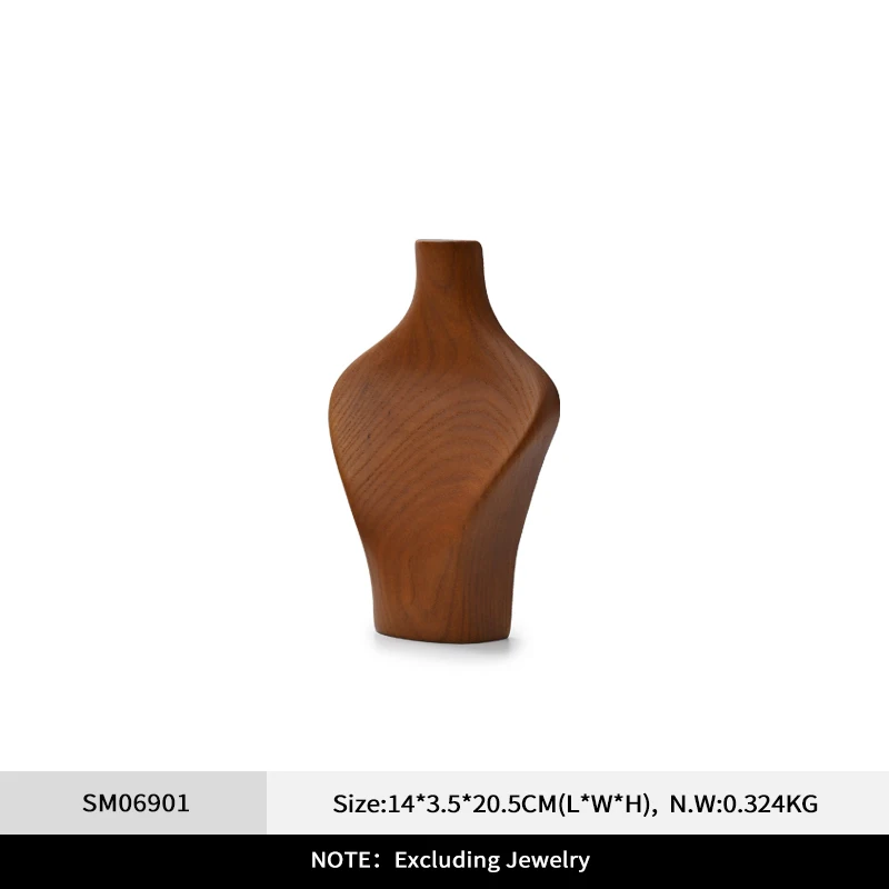 

Oirlv Подвеска для ожерелья из цельного дерева, подставка для бюста, подвеска для кольца, держатель для пальцев, манекены, ювелирные изделия, органайзер для демонстрации ювелирных изделий