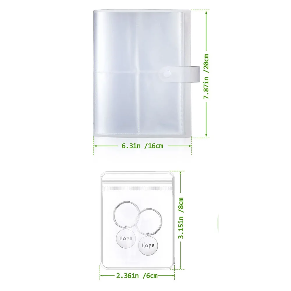 Transparent Jewelry Organizer Book Travel Jewelry Storage Book Portable Jewelry Album with Clear PVC Bag for Earring Stud Ring