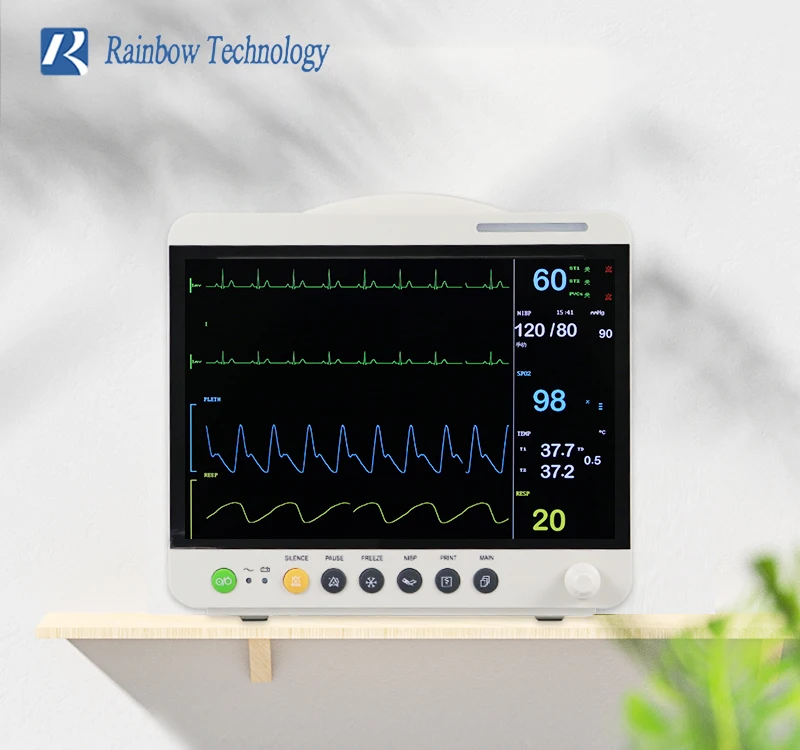 

South Asia hot sale ECG Heart Monitoring 12.1 inch patient monitor China for hospital/ clinic ward use