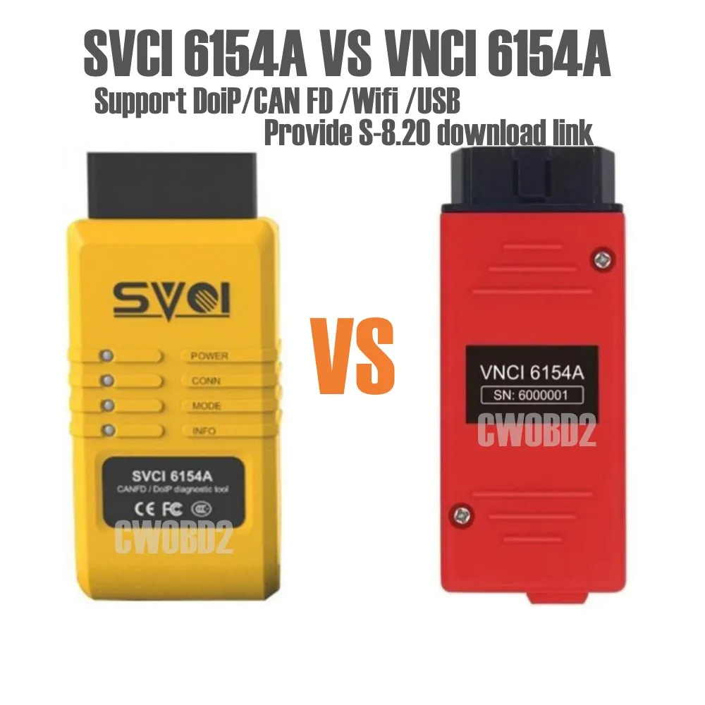 Диагностический сканер VNCI SVCI 6154A 8,20 VAG с поддержкой CAN FD и DoIP и онлайн функцией 6154 OBD2