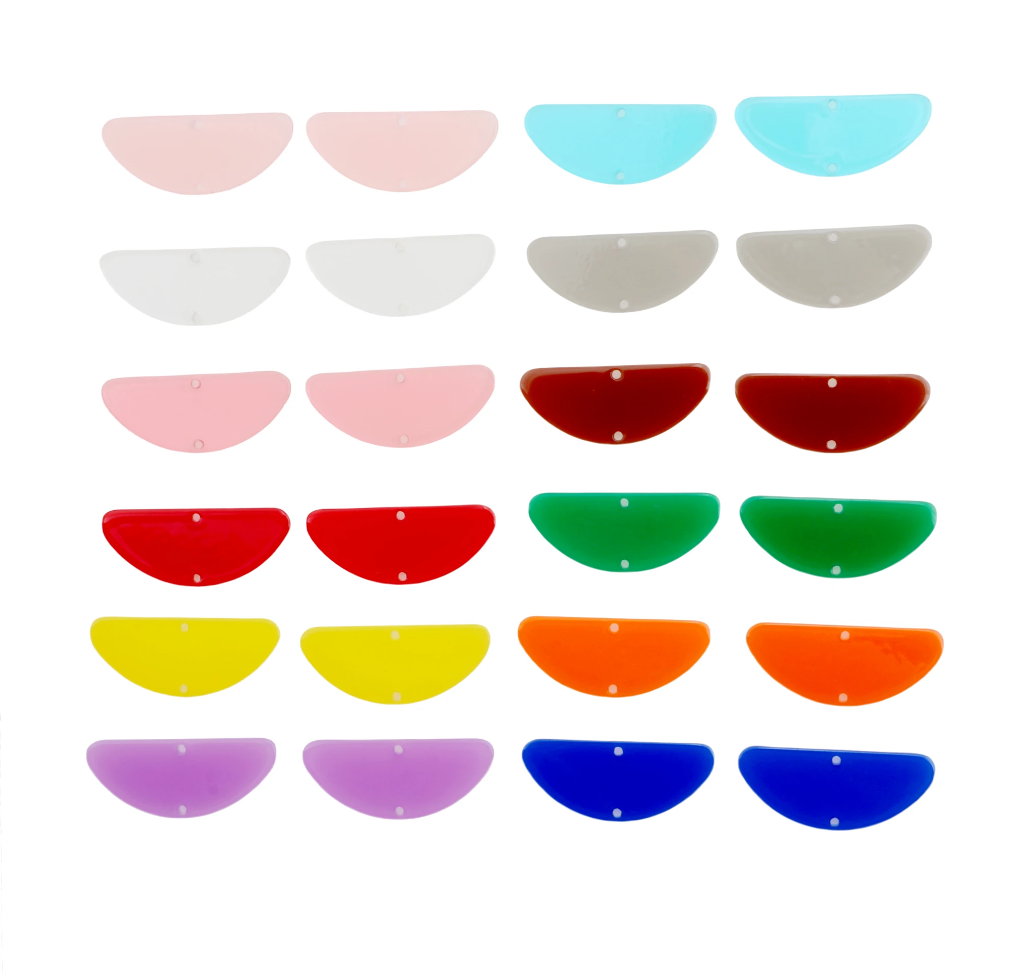 12 шт. акриловые полукруглые соединители ярких цветов детали для сережек