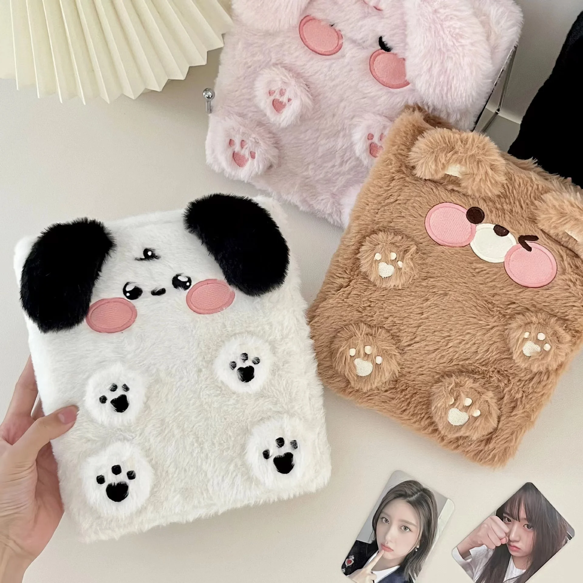 Kawaii кошка собака плюшевая папка Kpop Фотокарта для фотографий Коллекционная книга