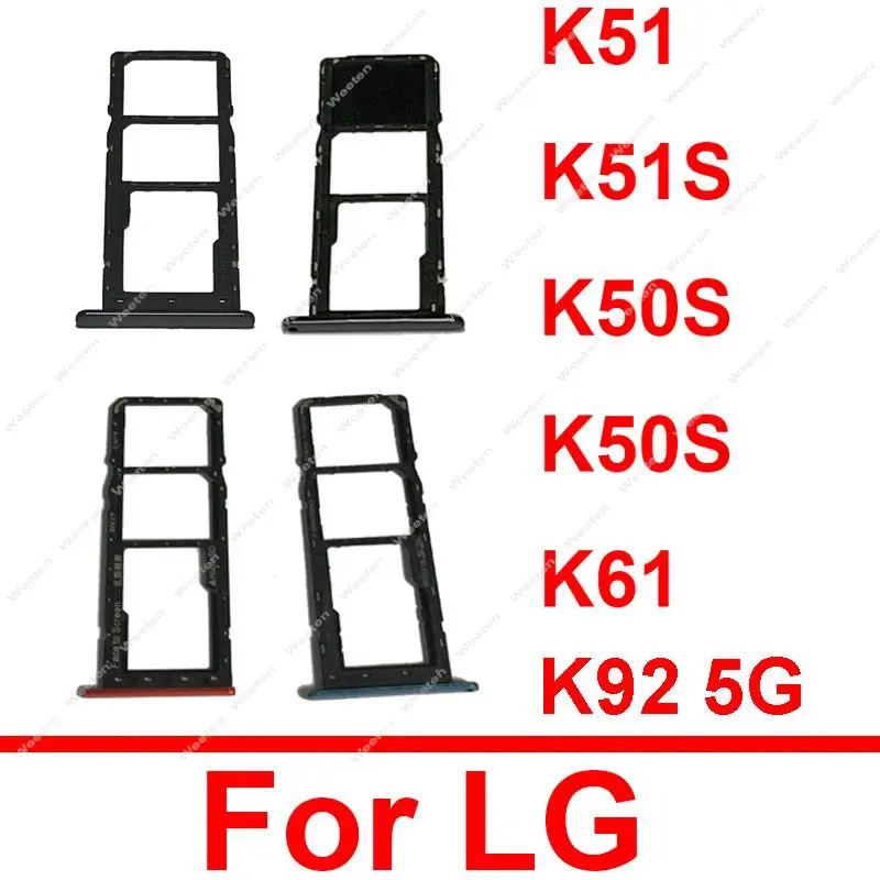 Держатель для SIM-карты для LG K50 Q60 K50S K51 K51S K61 K92