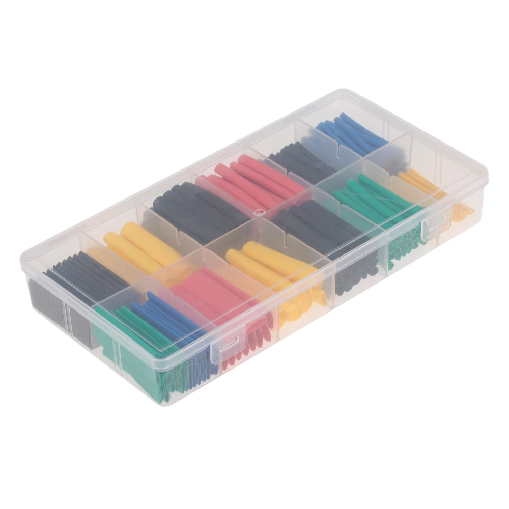 

280 шт., термоусадочные трубки для проводов 2:1, 5 цветов, 8 размеров