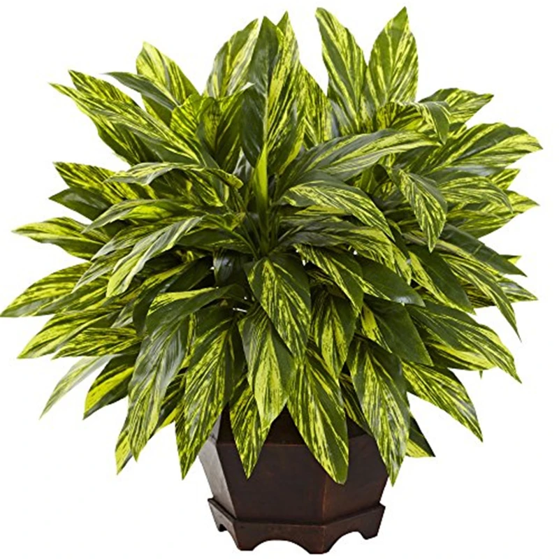 Tradescantia Artificial Plant with Black Hexagon Planter