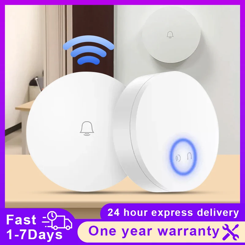 

Mijia Linptech Wireless Doorbell Self-Generating Smart Doorbell Without Battery Waterproof Basic Version Connected To Mijia App