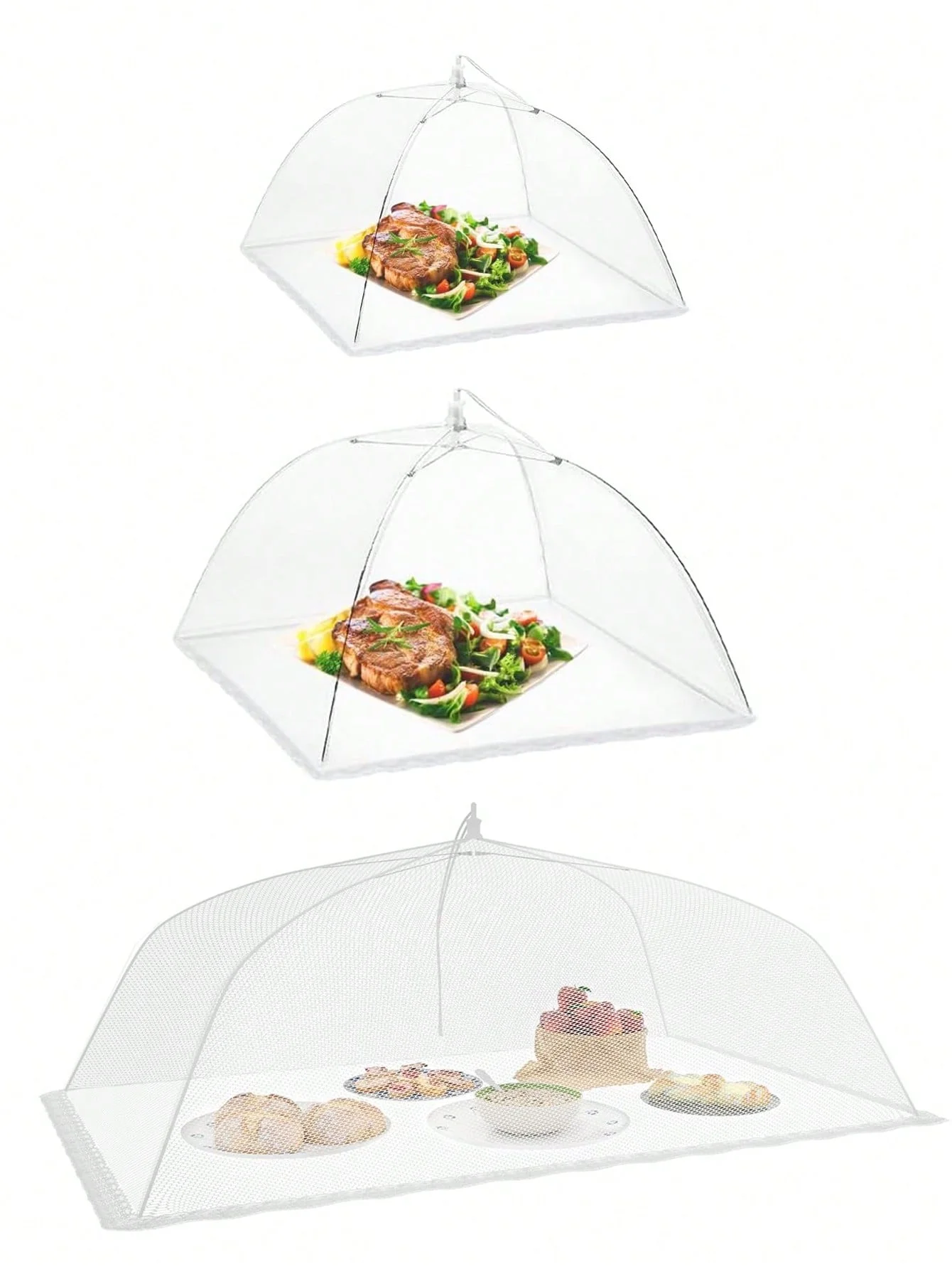 Сетчатые сетки для еды выдвижная сетка защиты фруктов 12 х12 17 х17 24 х40 дюймов