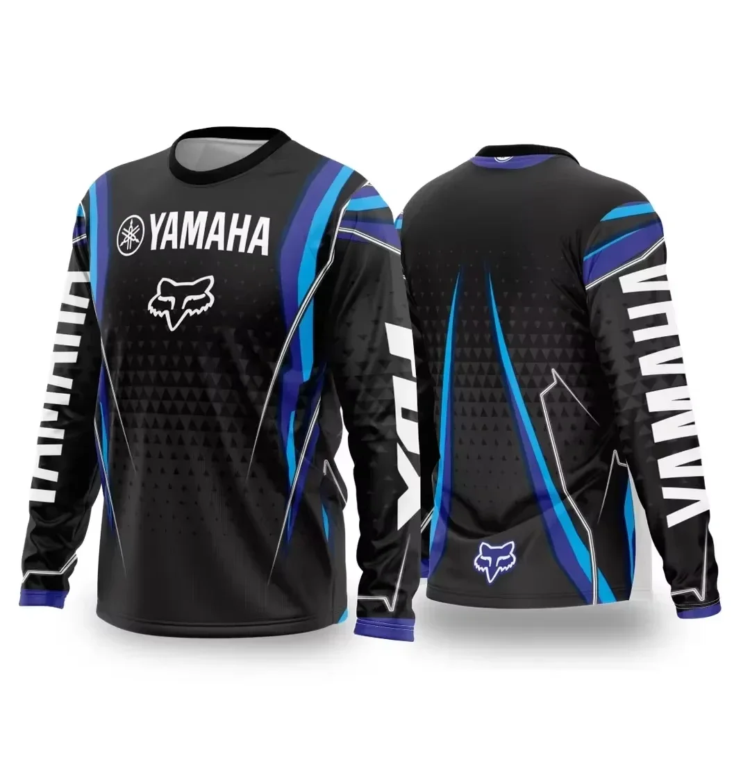 Летний мотоциклетный костюм YAMAHA для мужчин и женщин, свободный, дышащий, быстросохнущий, для бездорожья, гоночный костюм, спортивная футболка с длинными рукавами и 3D-принтом (art.: 3920d8bbde8cd) - 3920d8bbde8cd