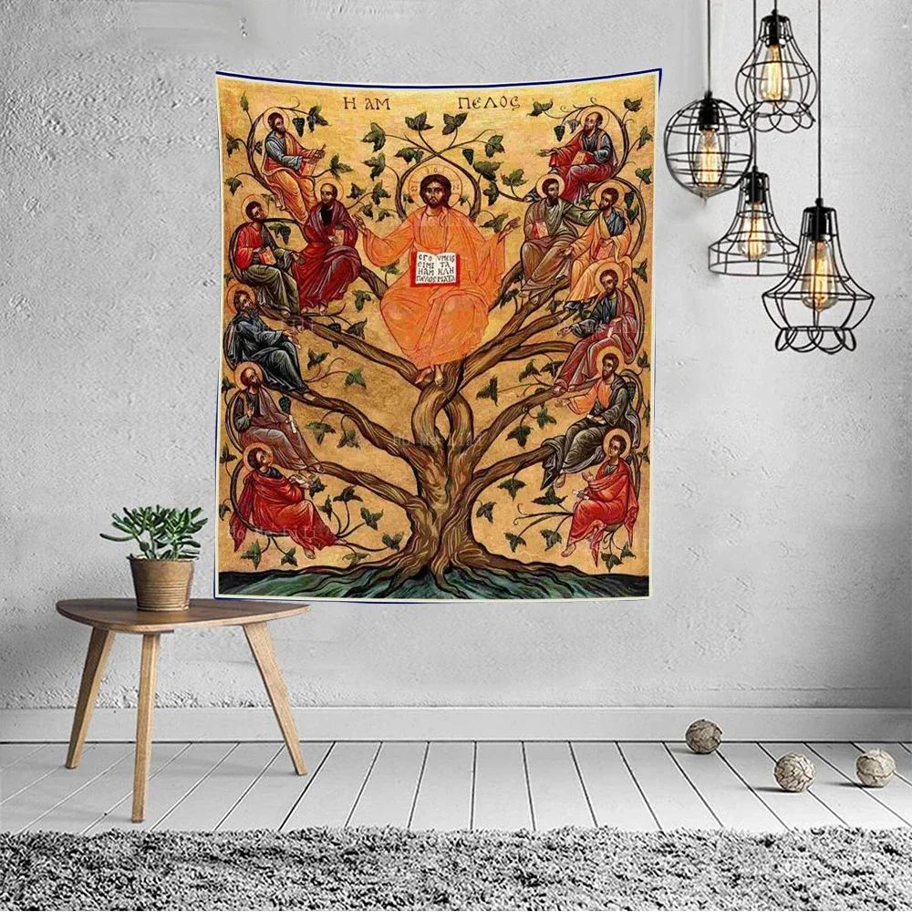 Христос виноградная лоза и ветки Генеалогия Иисуса Византийского православных